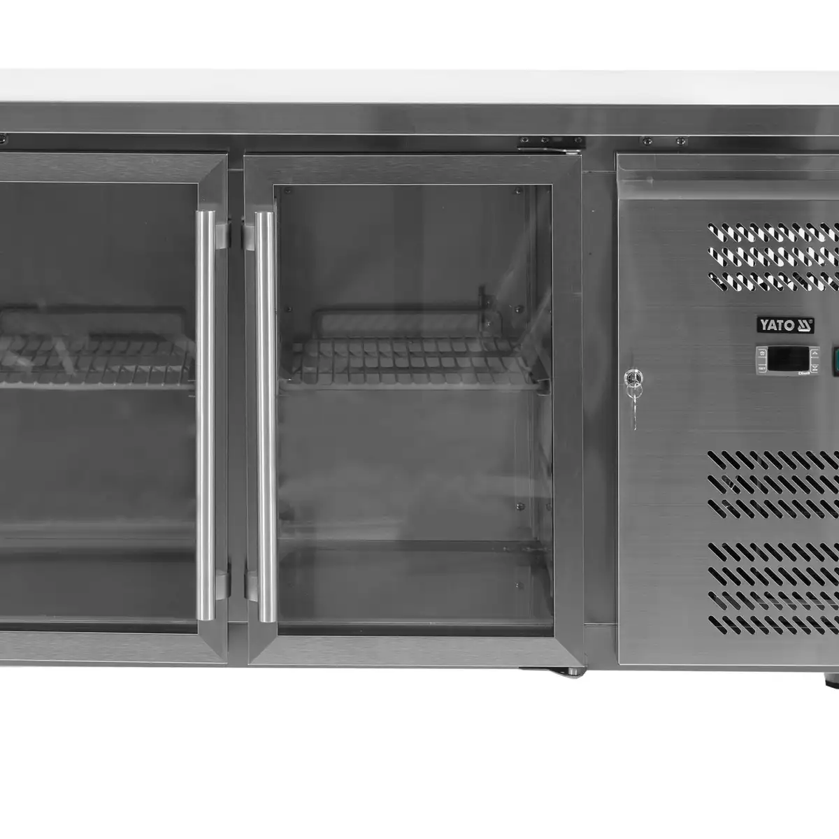 Холодильный шкаф/витрина для бутылок с 2 раздвижными дверями, 227 л, YATO