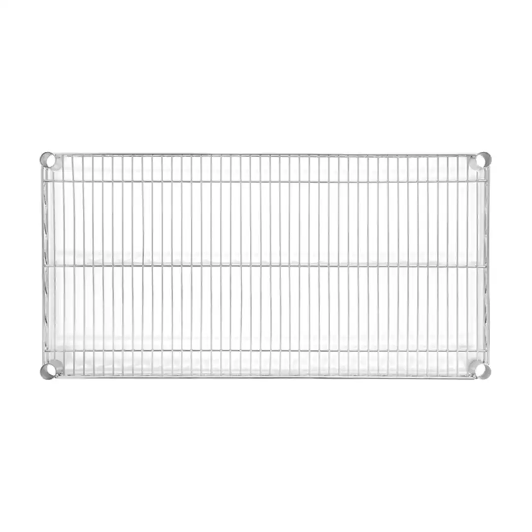 Перфорированная полка из хромированной стали для металлического стеллажа, 1520x457 мм