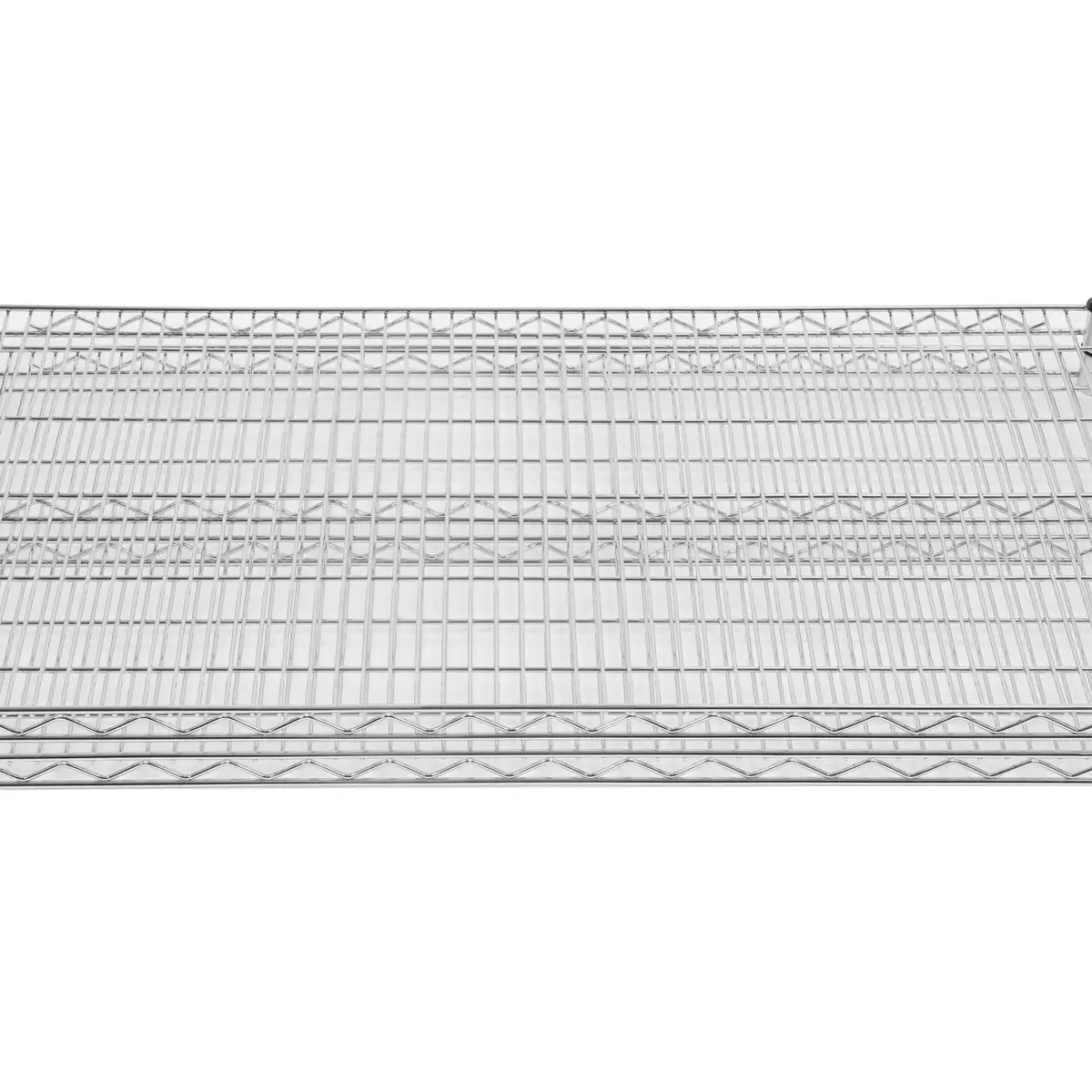 Перфорированная полка из хромированной стали для металлического стеллажа, 1520x457 мм