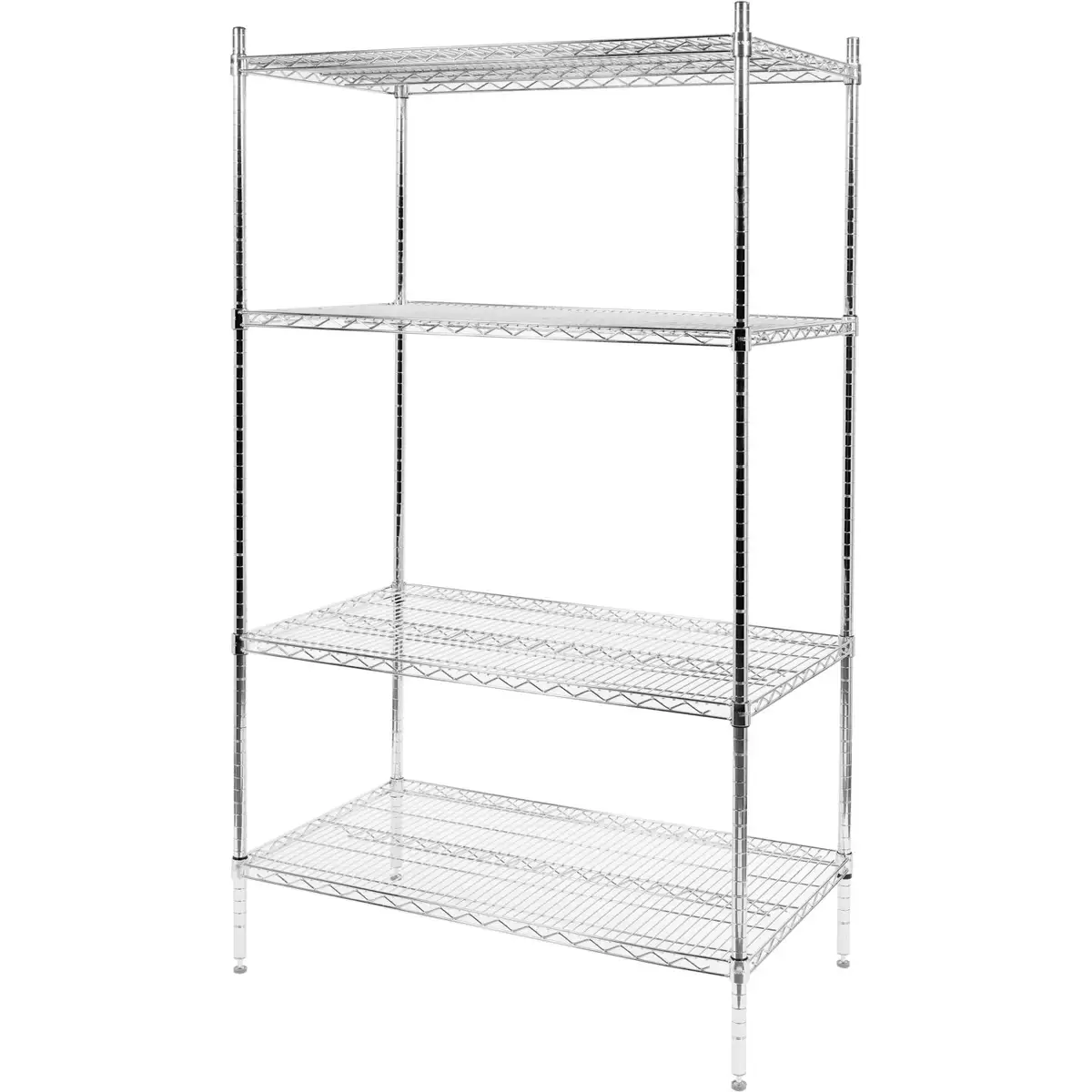 Перфорированная полка из хромированной стали для металлического стеллажа, 1520x457 мм