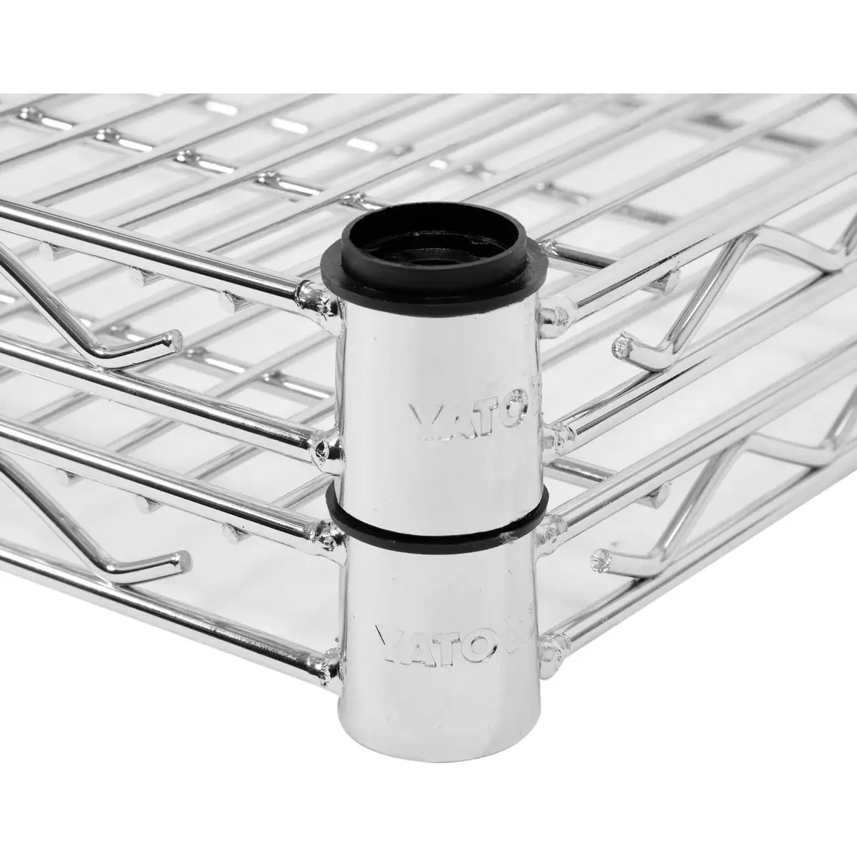 Перфорированная полка из хромированной стали для металлического стеллажа, 1520x457 мм