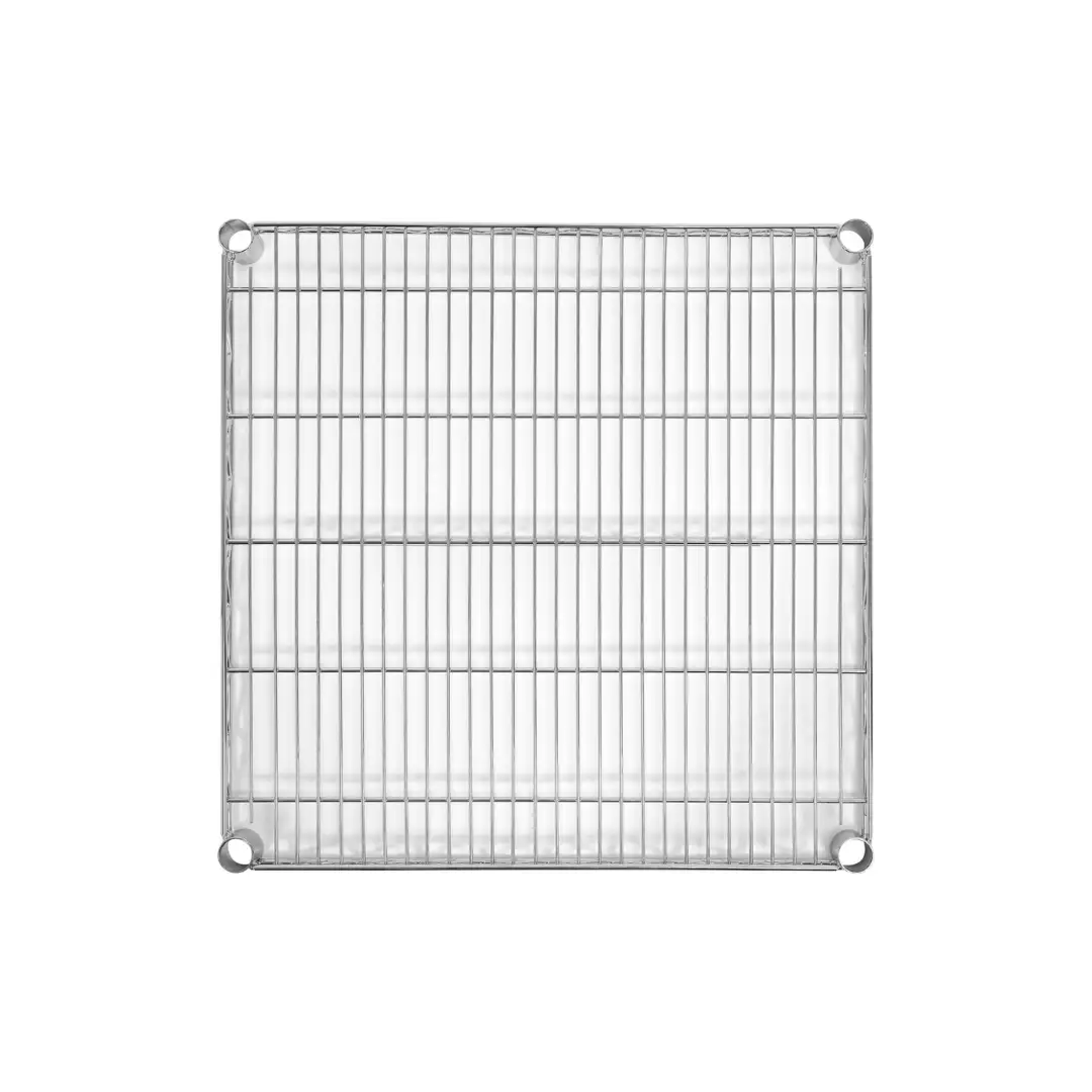 Перфорированная полка из хромированной стали для металлического стеллажа, 1520x457 мм