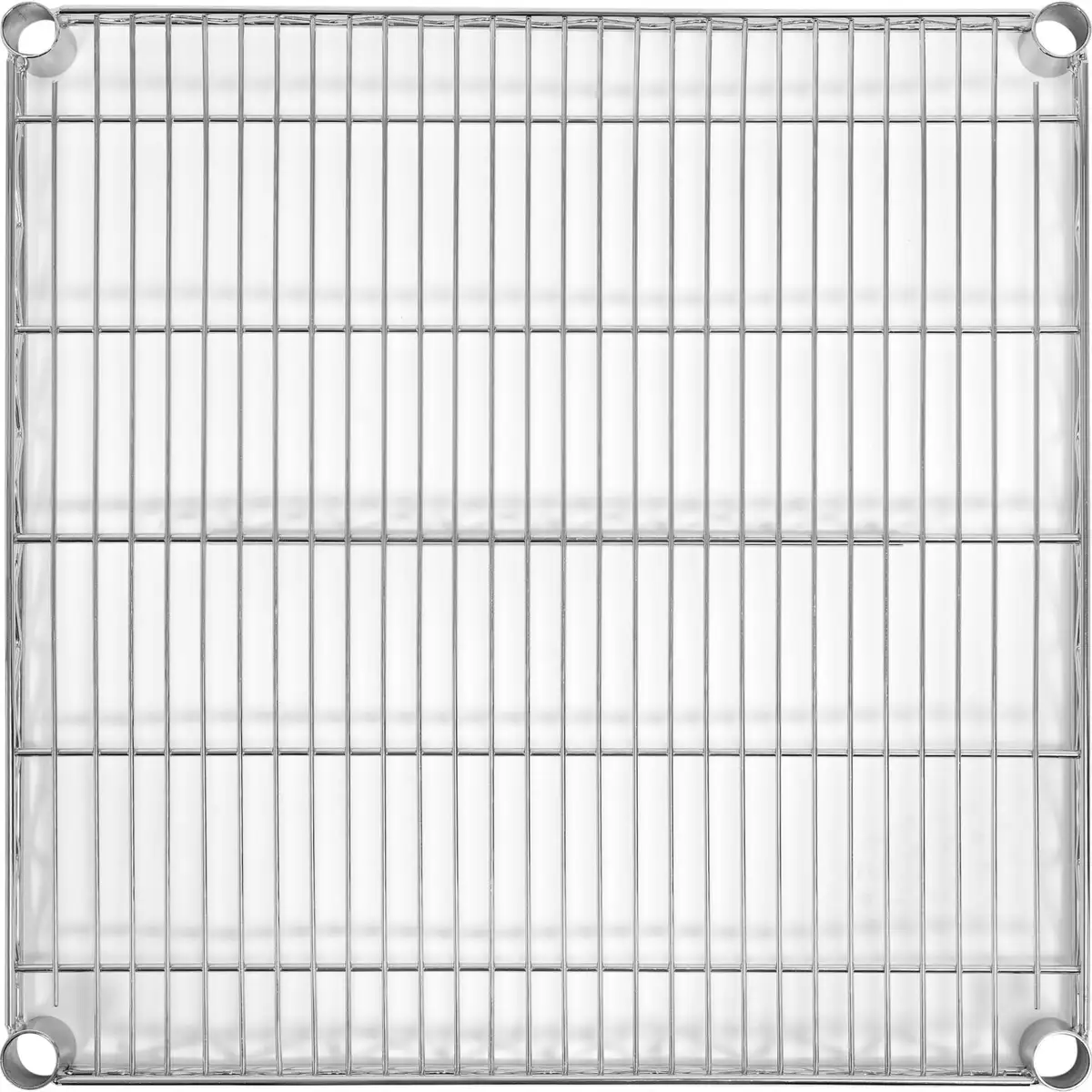 Перфорированная полка из хромированной стали для металлического стеллажа, 1520x457 мм