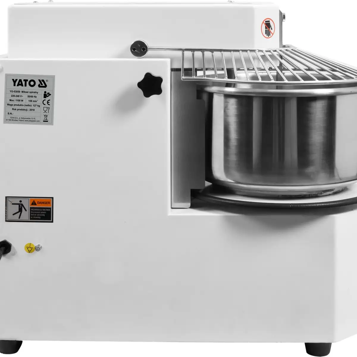 Миксер спиральный 20 л, 1,1 kw, YATO