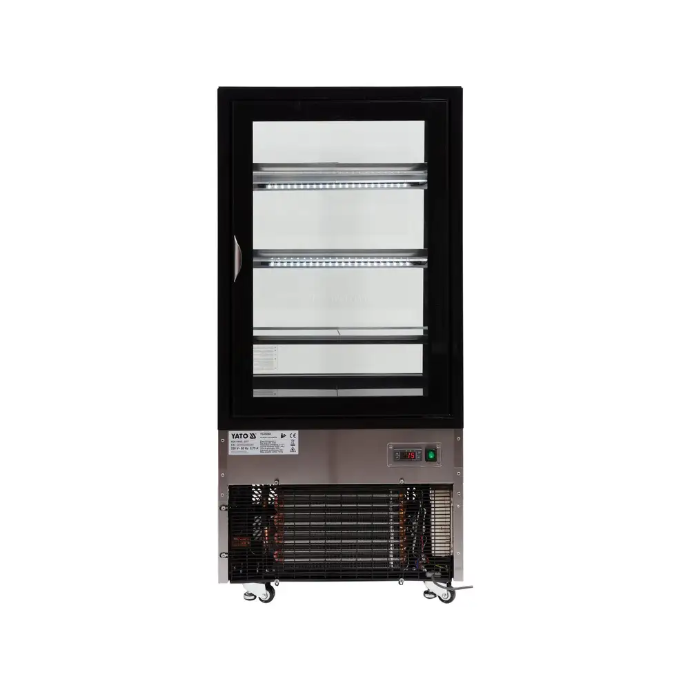 Холодильная витрина 350л, 650x805x1445 см, черная