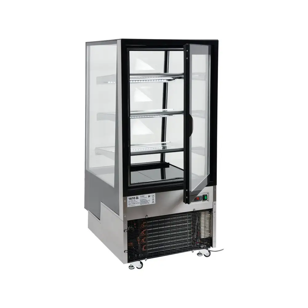 Холодильная витрина 350л, 650x805x1445 см, черная