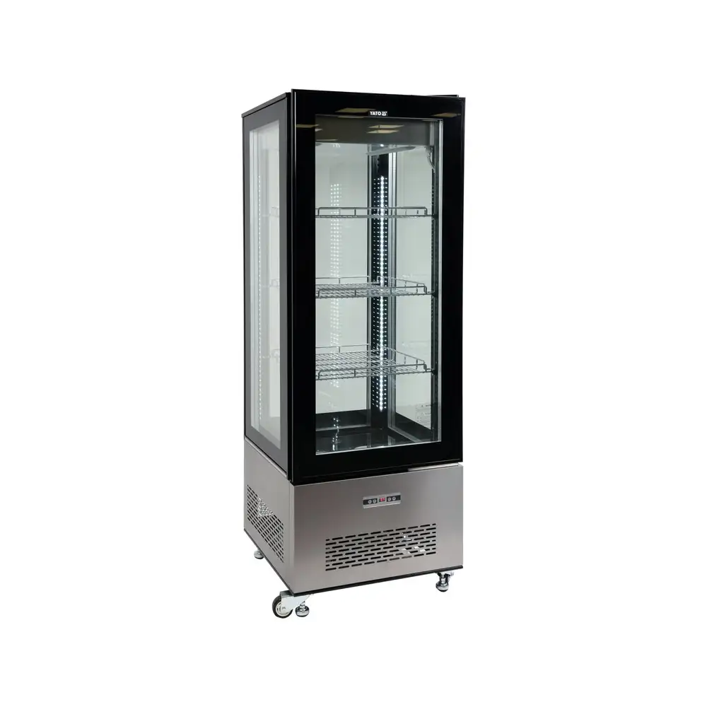 Холодильная витрина, 400 л, 650x650x1908 см, YATO