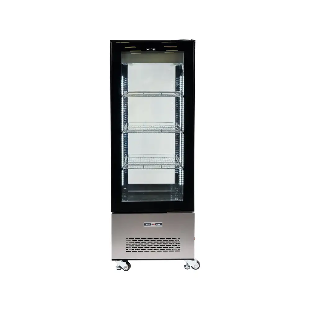 Холодильная витрина, 400 л, 650x650x1908 см, YATO