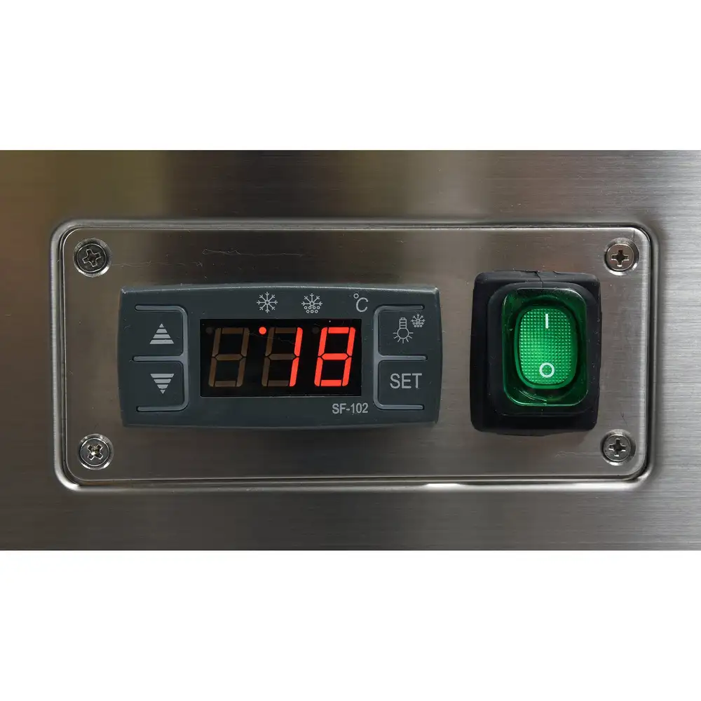 Холодильная витрина, 400 л, 900x800x1440 мм, черная, YATO