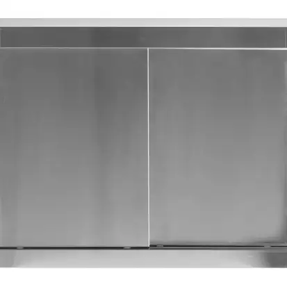 Навесной шкаф из нержавеющей стали с раздвижными дверями, высота 650 мм