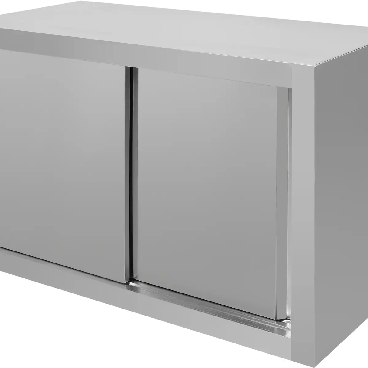 Навесной шкаф из нержавеющей стали с раздвижными дверями, высота 650 мм