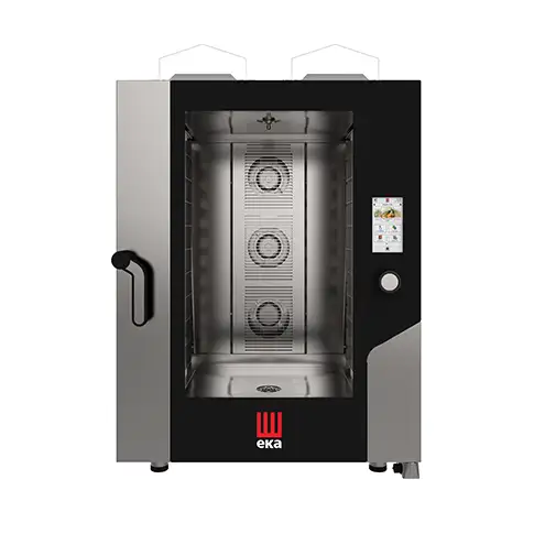 Печь пароконвекционная электрическая профессиональная TECNOEKA MILLENNIAL TOUCH SCREEN Bakery 6 уровней 600×400 мм, сенсорная панель TFT 7”, конвекция + пар, Airflowlogic / Humilogic / Drylogic, 30–270°C, 11,4 кВт, 380–400В, реверсивные вентиляторы