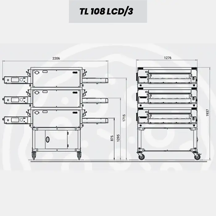 Профессиональная электрическая, статическая туннельная печь для пиццы, OEM TUNNEL TL45T1 