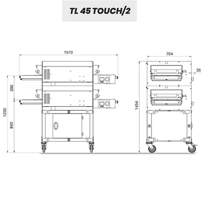 Профессиональная электрическая, статическая туннельная печь для пиццы, OEM TUNNEL TL45T1 