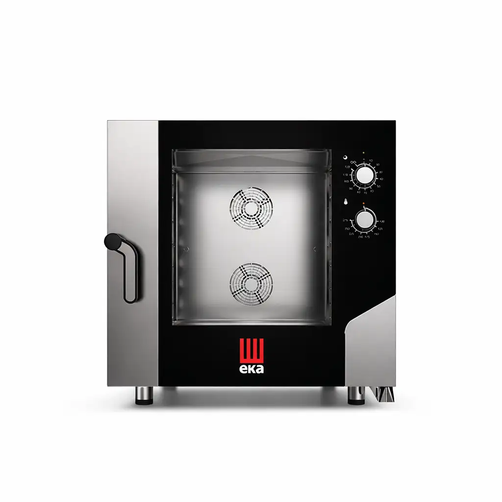 Печь конвекционная электрическая профессиональная, 6 уровней 600×400 мм, расстояние 80 мм, электромеханическое управление, 100–270°C, 10,4 кВт, 380–400 В, IPX4