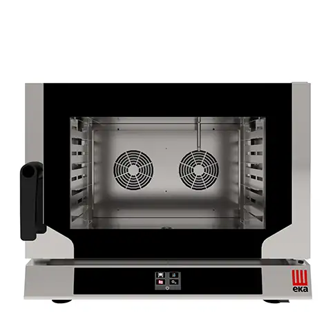 Конвекционная электрическая печь с прямым впрыском пара, 4 уровня 429×345 мм, электромеханическое управление, 100–260 °C, 3,15 кВт, подключение 220–230 В