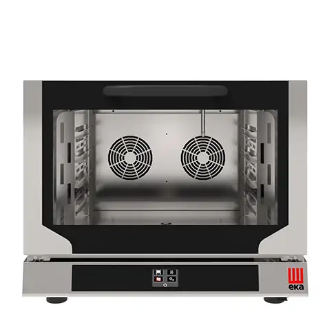 Конвекционная электрическая печь с прямым впрыском пара, 4 уровня 429×345 мм, электромеханическое управление, 100–260 °C, 3,15 кВт, подключение 220–230 В