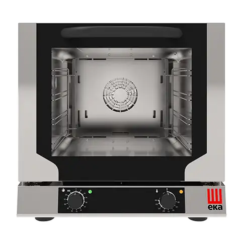 Конвекционная электрическая печь с прямым впрыском пара, 4 уровня 429×345 мм, электромеханическое управление, 100–260 °C, 3,15 кВт, подключение 220–230 В