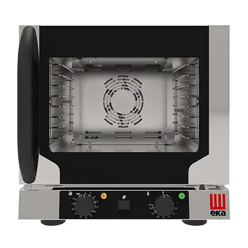 Конвекционная электрическая печь с прямым впрыском пара, 4 уровня 429×345 мм, электромеханическое управление, 100–260 °C, 3,15 кВт, подключение 220–230 В