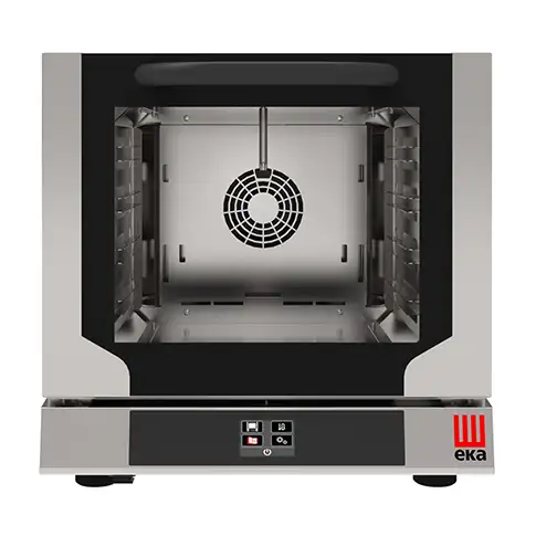 Конвекционная электрическая печь с прямым впрыском пара, 4 уровня 429×345 мм, электромеханическое управление, 100–260 °C, 3,15 кВт, подключение 220–230 В