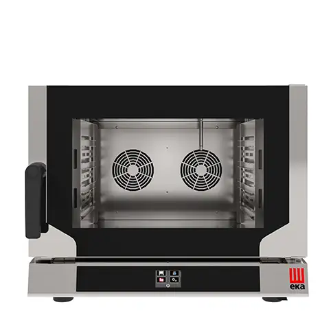Конвекционная электрическая печь с прямым впрыском пара, 4 уровня 429×345 мм, электромеханическое управление, 100–260 °C, 3,15 кВт, подключение 220–230 В