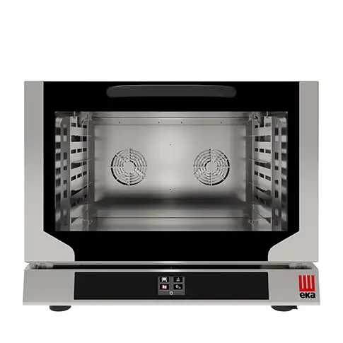 Конвекционная электрическая печь с прямым впрыском пара, 4 уровня 429×345 мм, электромеханическое управление, 100–260 °C, 3,15 кВт, подключение 220–230 В