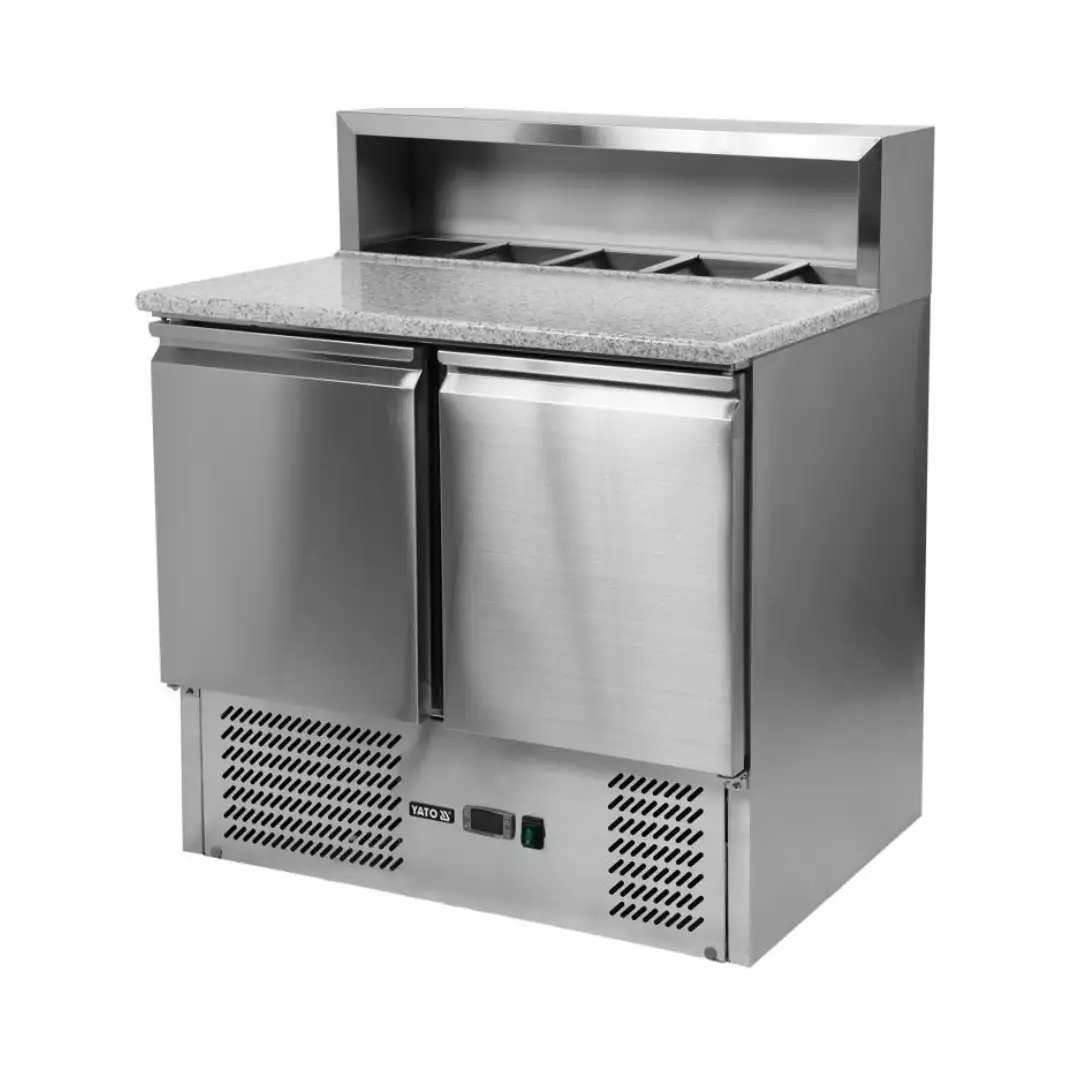 Холодильный стол с гранитной столешницей и надстройкой, 240 л, YATO
