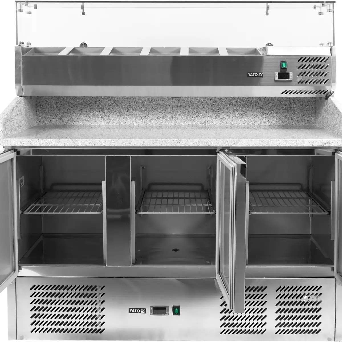 Холодильный стол, 368 л, с надстройкой 6xGN1, YATO