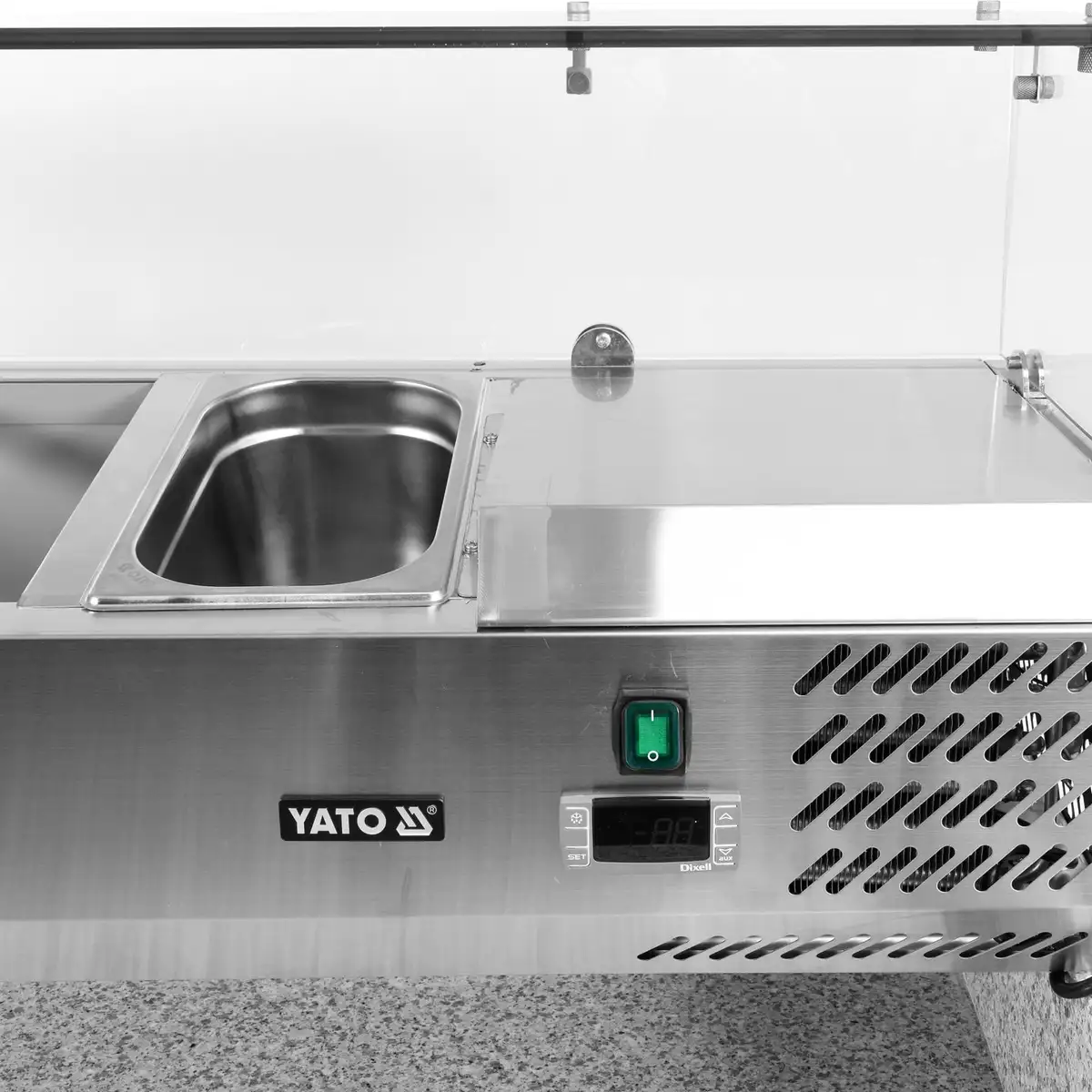 Холодильный стол, 368 л, с надстройкой 6xGN1, YATO