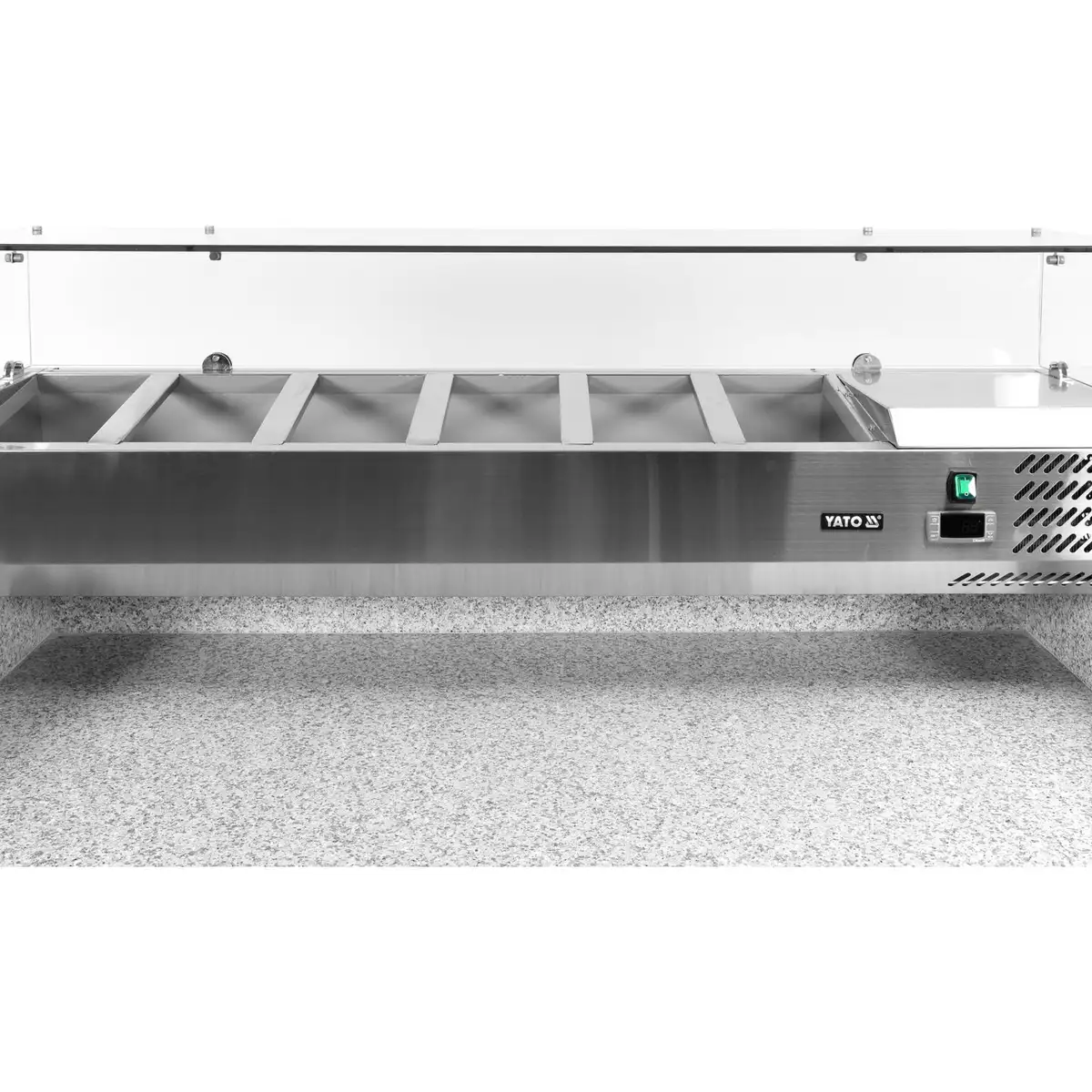 Холодильный стол, 368 л, с надстройкой 6xGN1, YATO
