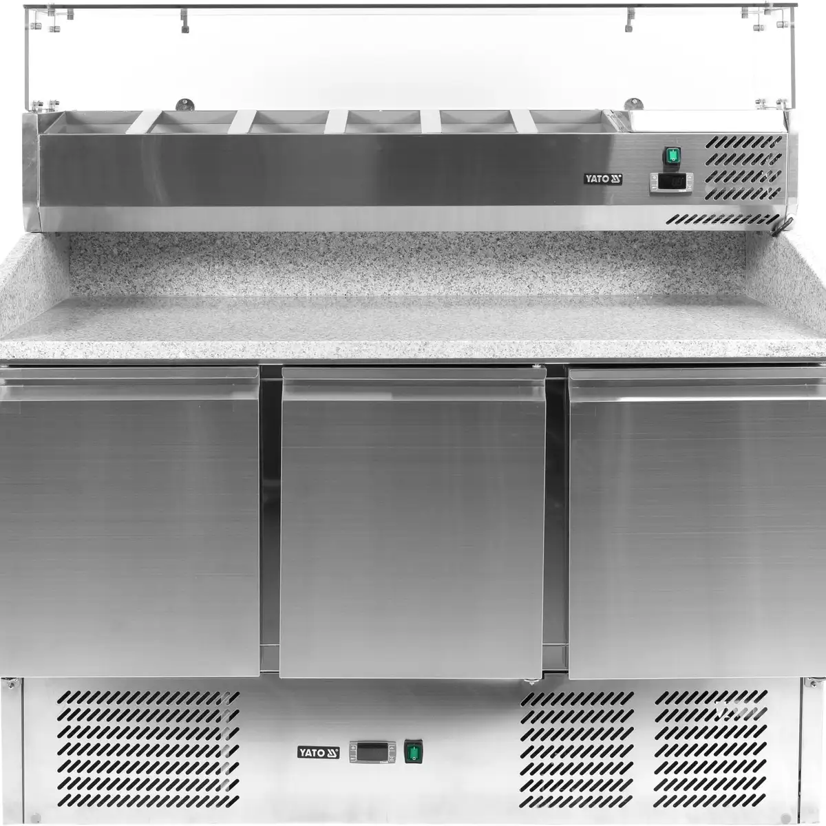 Холодильный стол, 368 л, с надстройкой 6xGN1, YATO