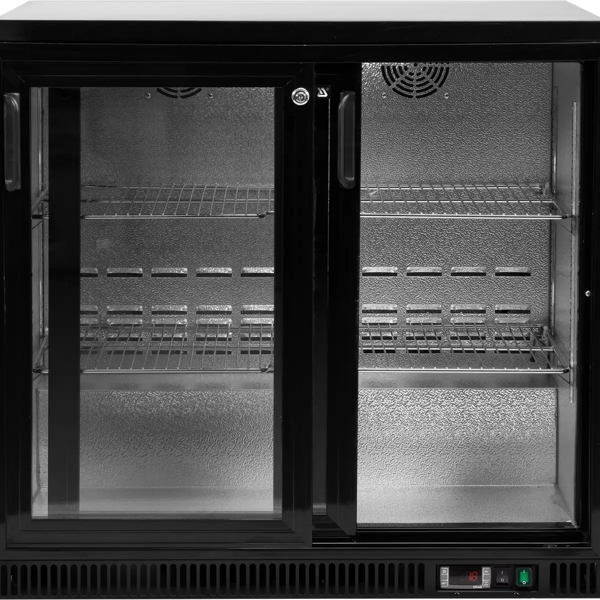 Холодильный шкаф/витрина для бутылок с 2 раздвижными дверями, 227 л, YATO