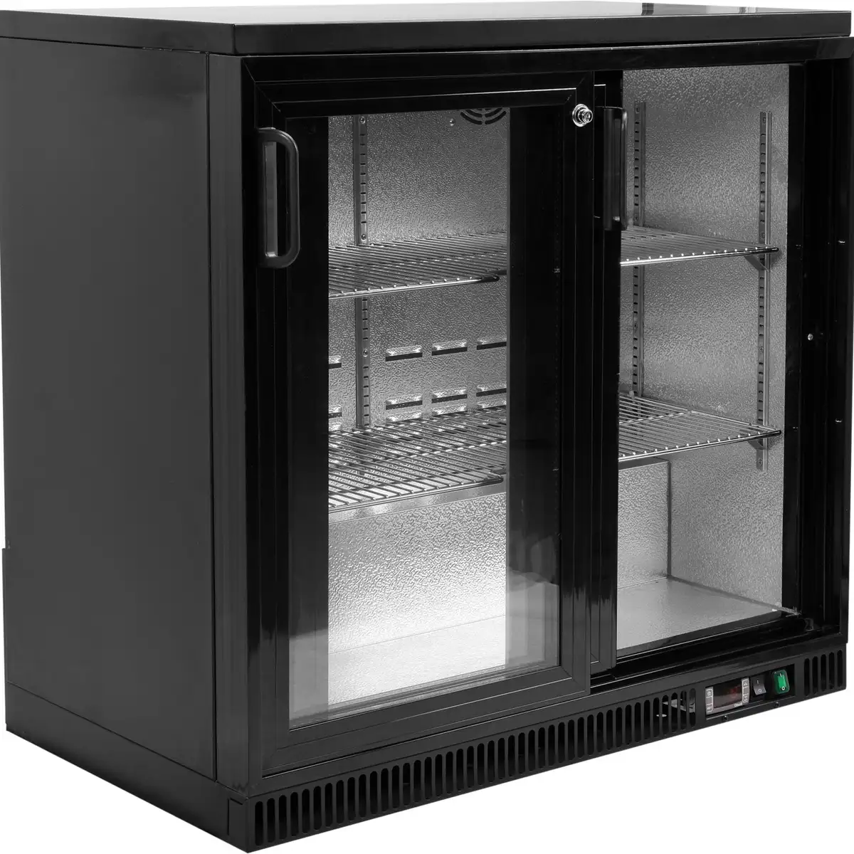 Холодильный шкаф/витрина для бутылок с 2 раздвижными дверями, 227 л, YATO