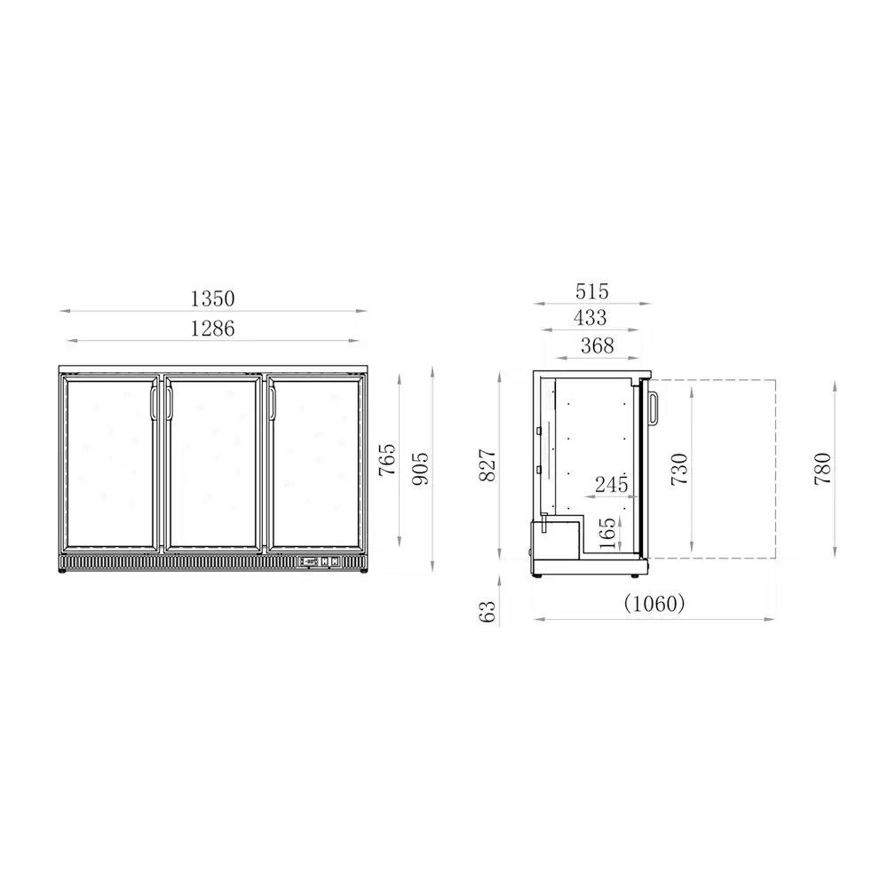 Холодильный шкаф/витрина для бутылок с 2 раздвижными дверями, 227 л, YATO