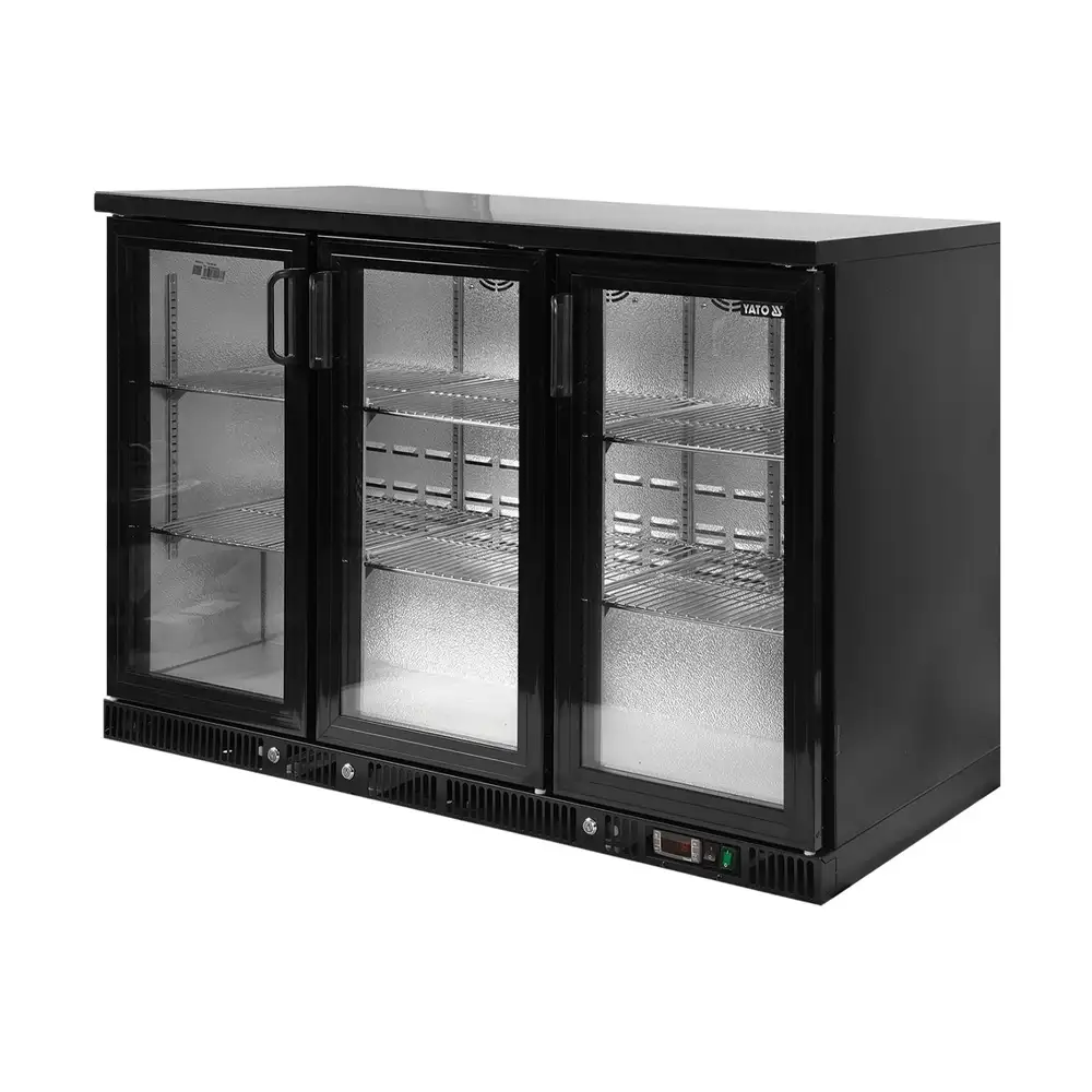 Холодильный шкаф/витрина для бутылок с 2 раздвижными дверями, 227 л, YATO