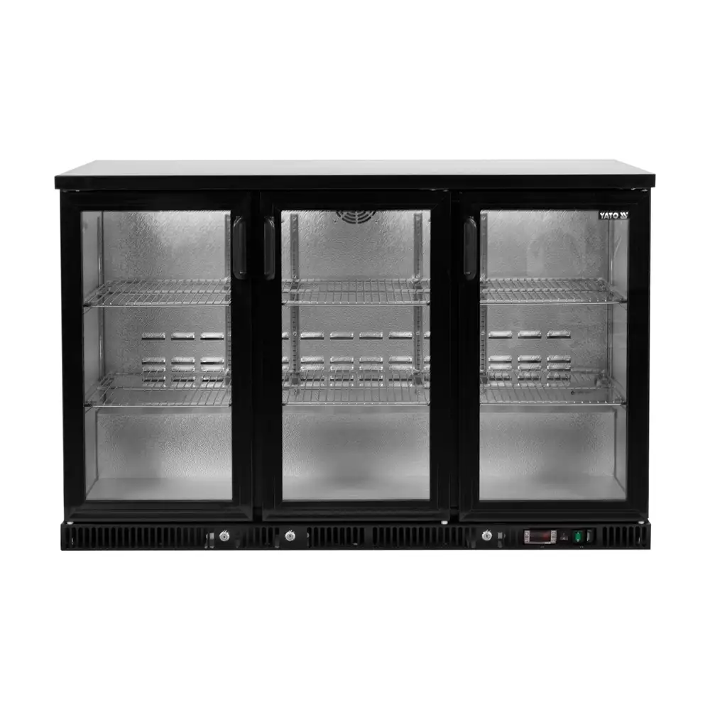Холодильный шкаф/витрина для бутылок с 2 раздвижными дверями, 227 л, YATO