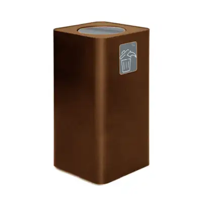 Металлическая внутренняя урна STIL CASA, 100 л, 380x380x800 мм, 9 кг, коричневая