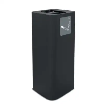 Металлическая урна с встроенной пепельницей от STIL CASA,300х300х650 мм