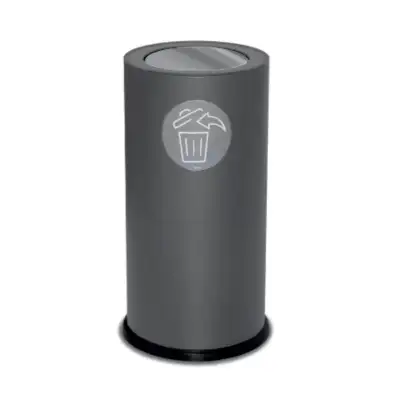 Металлический контейнер STIL CASA для сбора мусора, 50 л, Ø350х700 мм, 5,4 кг, серый