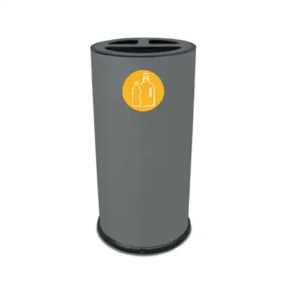 Контейнер мусорный с 3 отделениями STIL CASA, 70 л, Ø350х720 мм, 4,9 кг, серый