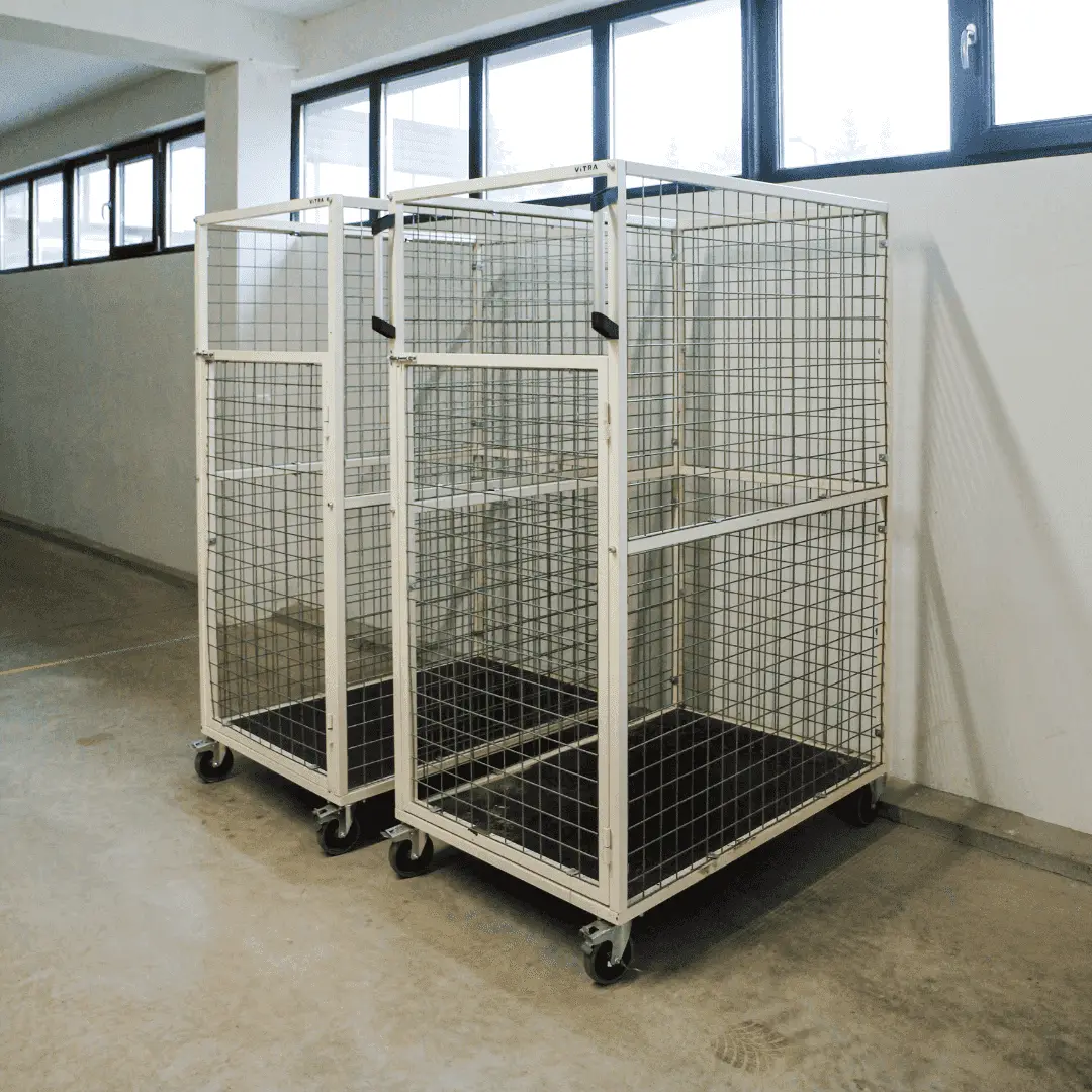 Тележка-контейнер Moduline с сетчатыми стенками, 165 кг, 1215×795×1880 мм