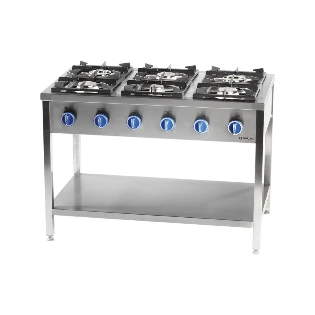 Профессиональная плита с 6 конфорками, газ, 32,5 кВт