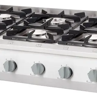 Профессиональная газовая плита с 6 конфорками, 36,5 кВт