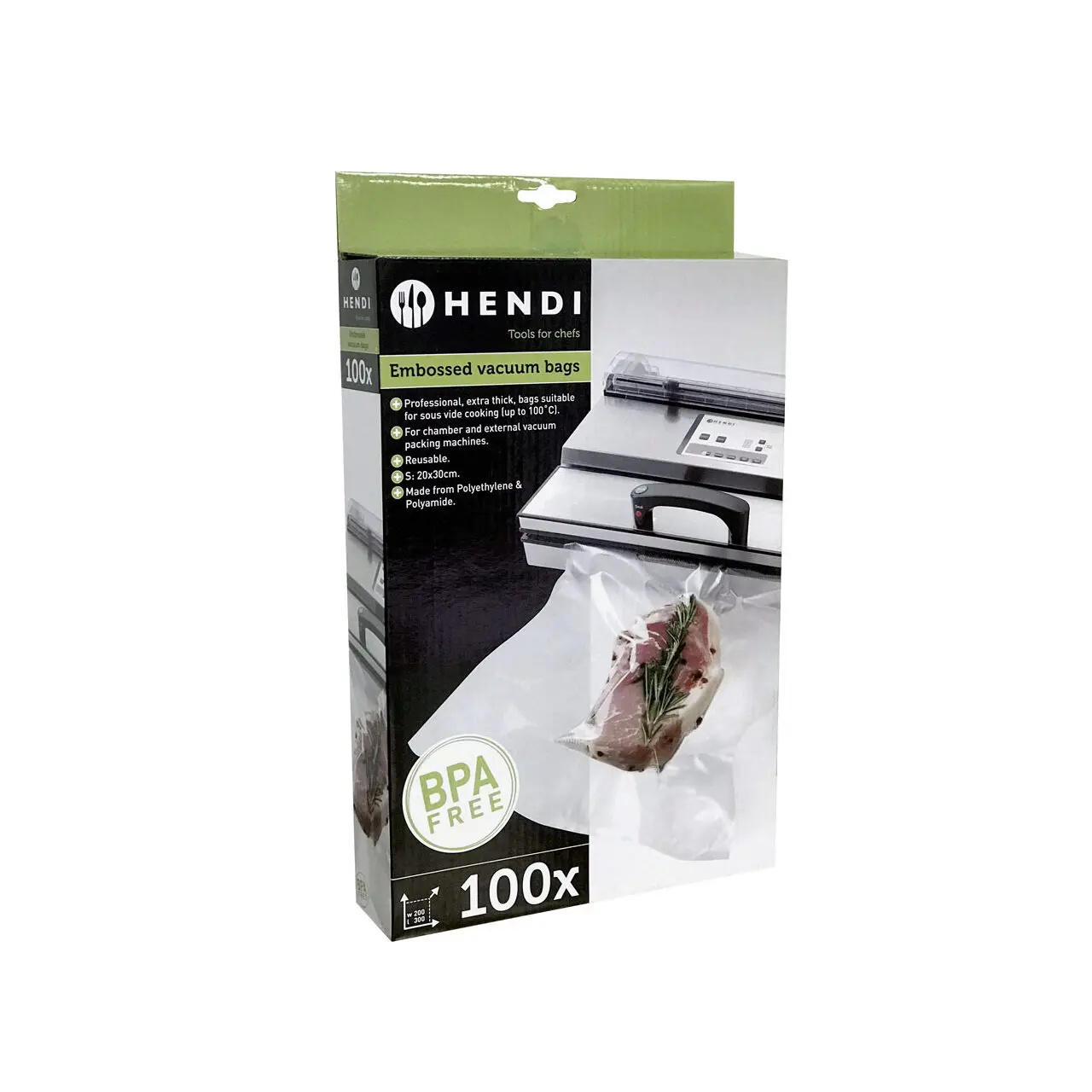 Пакеты для Sous-vide для вакуумных упаковочных машин, Упакованы по 100, 400x300 мм
