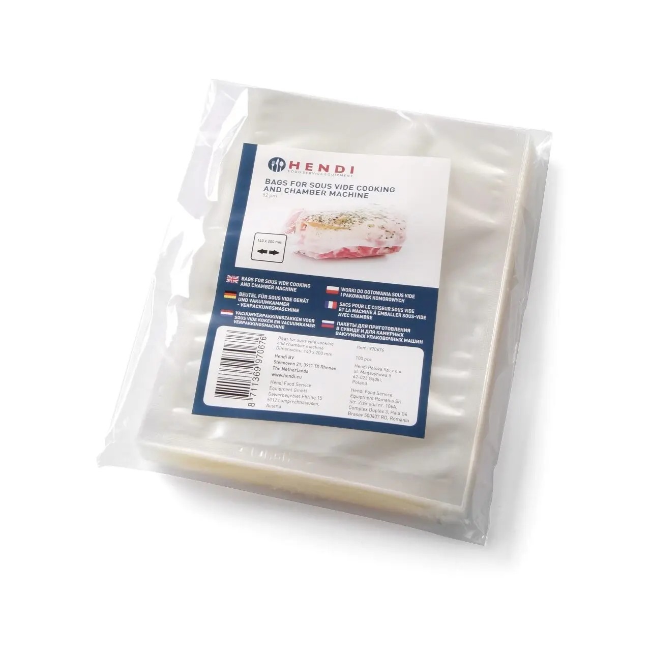 Пакеты для Sous-vide для вакуумных упаковочных машин, Упакованы по 100, 400x300 мм