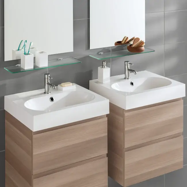 Стандартная полка Glassline, из прозрачного стекла, 420x120x8 мм