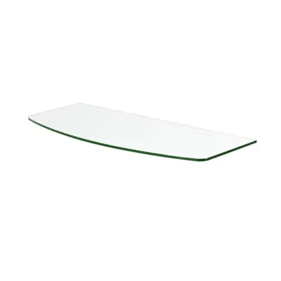 Выпуклая полка Glassline, из прозрачного стекла, размер 600×200/240×8 мм
