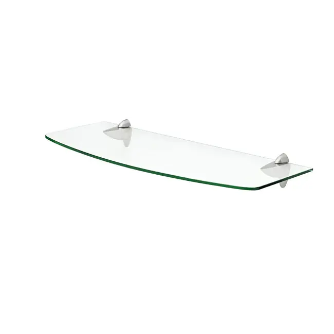 Выпуклая полка Glassline, из прозрачного стекла, размер 600×200/240×8 мм