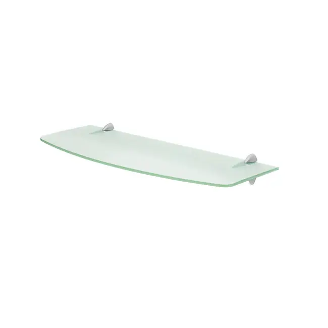 Выпуклая полка Glassline, из прозрачного стекла, размер 600×200/240×8 мм