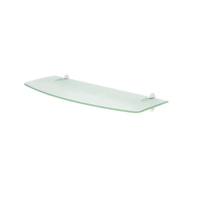 Выпуклая полка Glassline, из прозрачного стекла, размер 600×200/240×8 мм